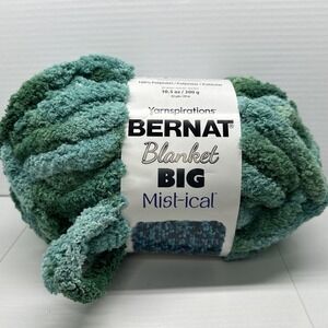 Yarnspirations Bernat Big Blanket Yarn Mist-ical Jumbo 7 Teal